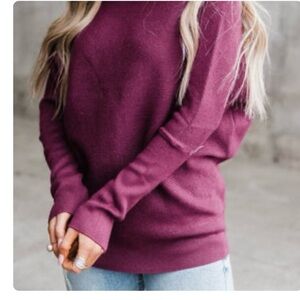 Give it all you got sweater - Plum
